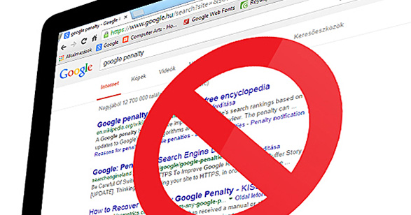 Google penalty on a desktop screen.